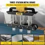 VEVOR Three-Station Edge Roller, Large Radius, 0-90° Bending Angle Sheet Metal Brake, Quickly Adjusts for Making 0.63"-5.7" Bends in 30-19 Gauge Steel, for Clean Crisp Bends in Metal Roofing Material
