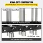 VEVOR Three-Station Edge Roller, Large Radius, 0-90° Bending Angle Sheet Metal Brake, Quickly Adjusts for Making 0.63"-5.7" Bends in 30-19 Gauge Steel, for Clean Crisp Bends in Metal Roofing Material