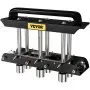 VEVOR Three-Station Edge Roller, Large Radius, 0-90° Bending Angle Sheet Metal Brake, Quickly Adjusts for Making 0.63\"-5.7\" Bends in 30-19 Gauge Steel, for Clean Crisp Bends in Metal Roofing Materia