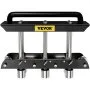 VEVOR Three-Station Edge Roller, Large Radius, 0-90° Bending Angle Sheet Metal Brake, Quickly Adjusts for Making 0.63\"-5.7\" Bends in 30-19 Gauge Steel, for Clean Crisp Bends in Metal Roofing Materia