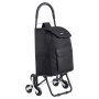 VEVOR Stair Climber Trolley Dolly, 36L Folding Shopping Cart, Grocery Cart Trolley Laundry Stair Climbing Handcart with 6 Wheels & Oxford Cloth Bag, Foldable Cart for Shopping Grocery Laundry, Black