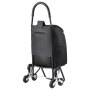VEVOR Stair Climber Trolley Dolly, 36L Folding Shopping Cart, Grocery Cart Trolley Laundry Stair Climbing Handcart with 6 Wheels & Oxford Cloth Bag, Foldable Cart for Shopping Grocery Laundry, Black
