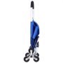VEVOR Stair Climber Trolley Dolly, 36L Folding Shopping Cart, Grocery Cart Trolley Laundry Stair Climbing Handcart with 6 Wheels & Oxford Cloth Bag, Foldable Cart for Shopping Grocery Laundry Climbing