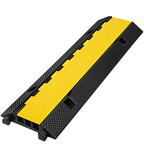 VEVOR 3 Channel Rubber Cable Protector Ramp 1.2 x 1.2 Inch Channel Heavy Duty Cable Wire Cord Cover Ramp Speed Bump Driveway Hose Cable Ramp Protector