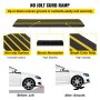 VEVOR Car Driveway Rubber Curb Ramps Heavy Duty 22000lbs Capacity Threshold Ramp 2.5 Inch High Cable Cover Curbside Bridge Ramp for Loading Dock Garage Sidewalk (1-Channel, 1Pack-Curb Ramp)