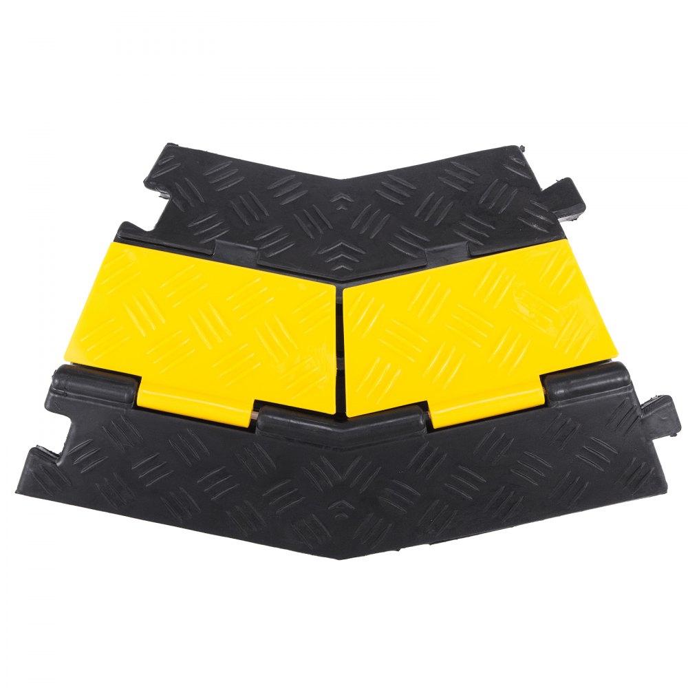 VEVOR 5 Pack Rubber Cable Protector Ramp 45 Left Capacity Pedestrian 2 Channel