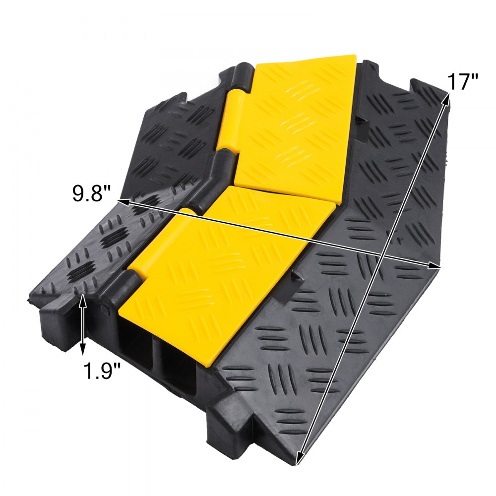 4 Pack Rubber Cable Protector Ramp 45 Cost-effective Pedestrian 2000kg Capacity