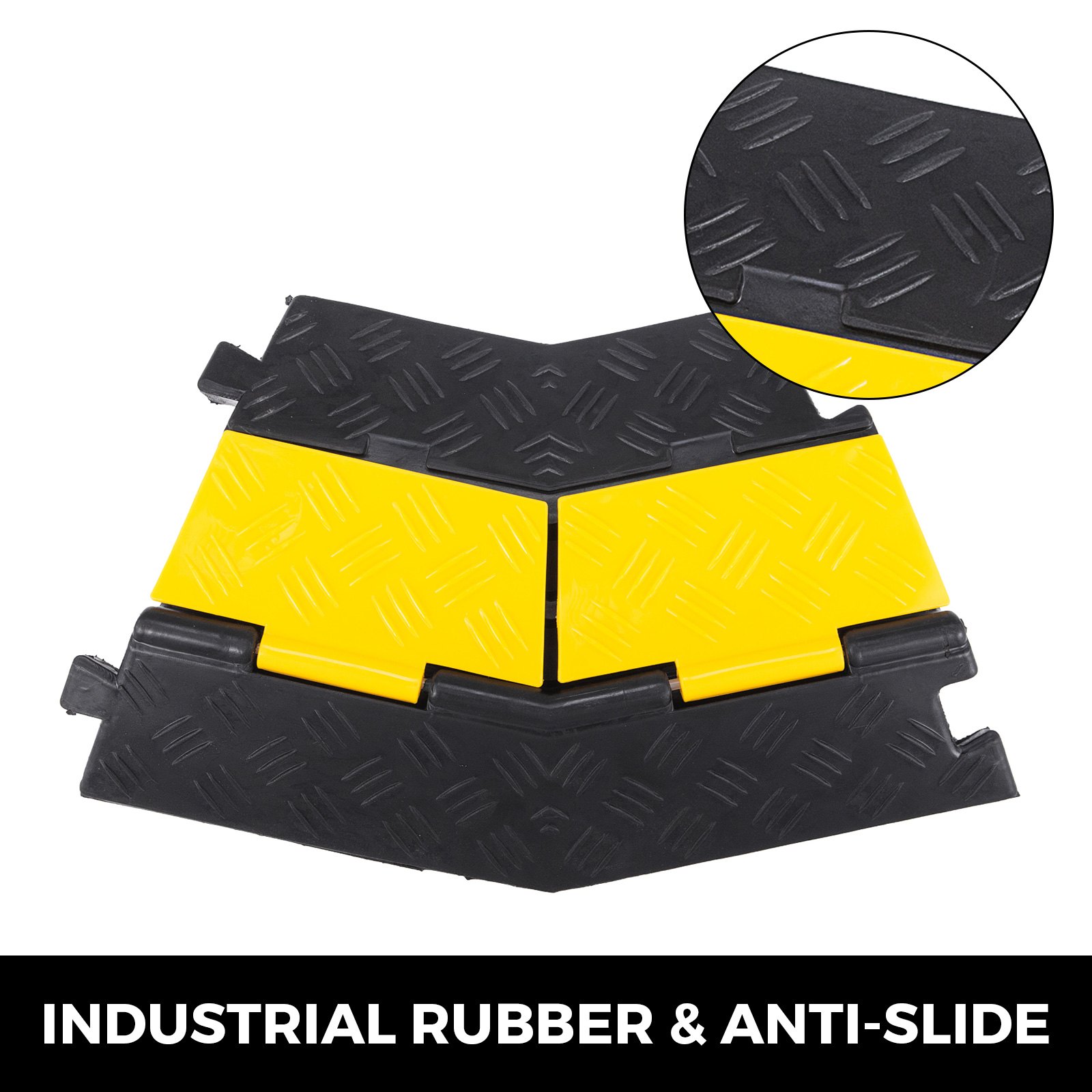 4 Pack Rubber Cable Protector Ramp 45 Cost-effective Pedestrian 2000kg Capacity