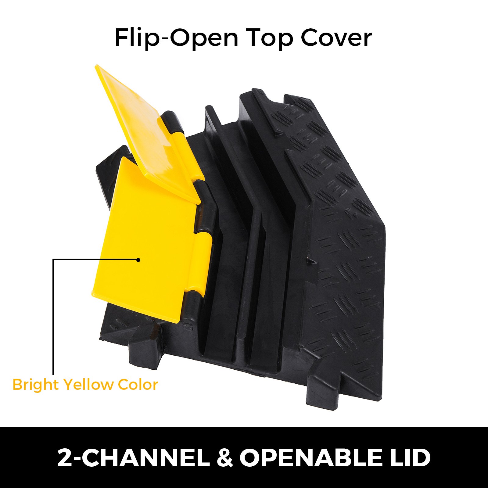 4 Pack Rubber Cable Protector Ramp 45 Cost-effective Pedestrian 2000kg Capacity