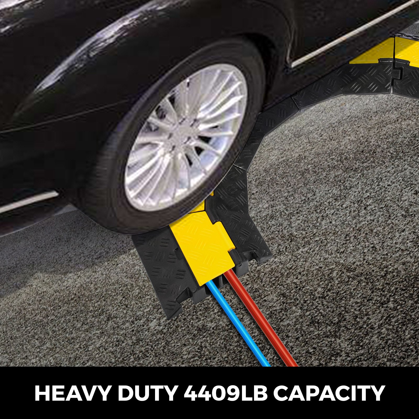 4 Pack Rubber Cable Protector Ramp 45 Cost-effective Pedestrian 2000kg Capacity