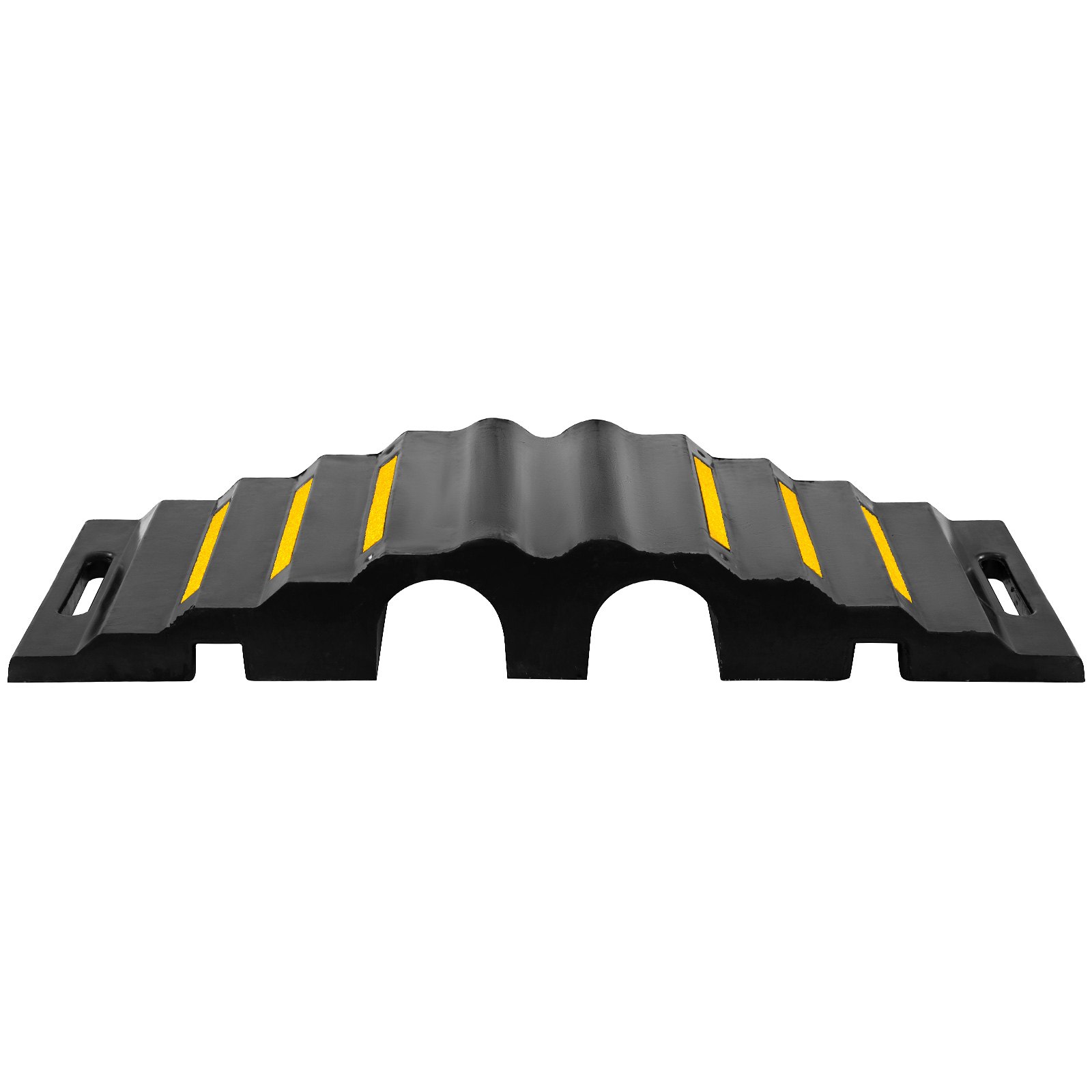 2pcs Rubber Cable Protector Ramp 2-channel Hose Bridge Interlock Cord Cover