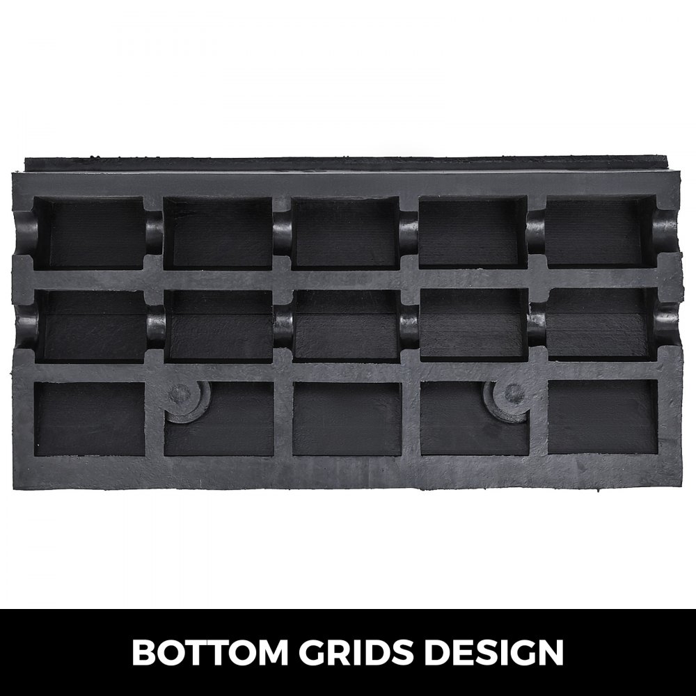 4" Height Heavy Duty Rubber Curb Ramp Load Capacity High Visibility Visible