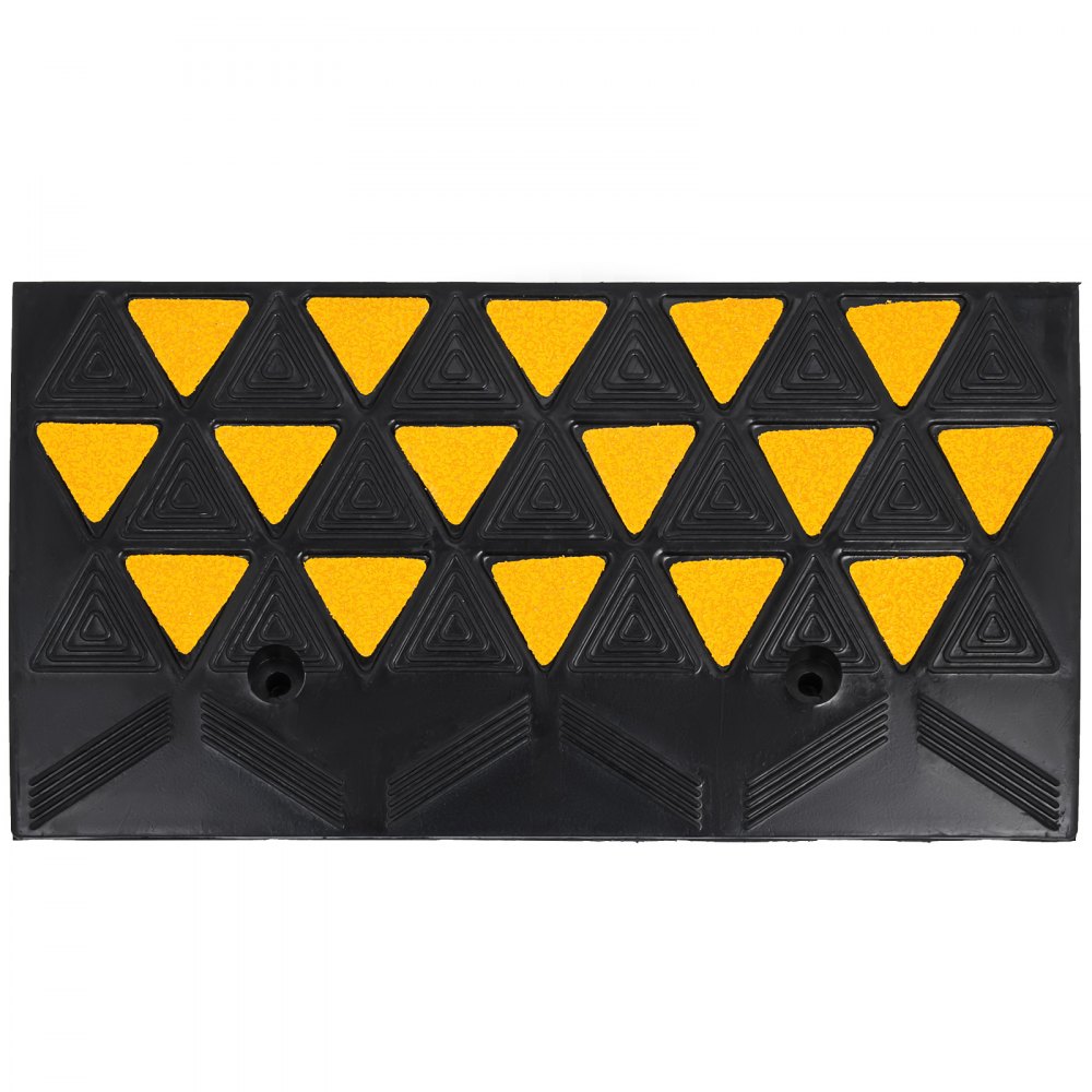 4" Height Heavy Duty Rubber Curb Ramp Load Capacity High Visibility Visible