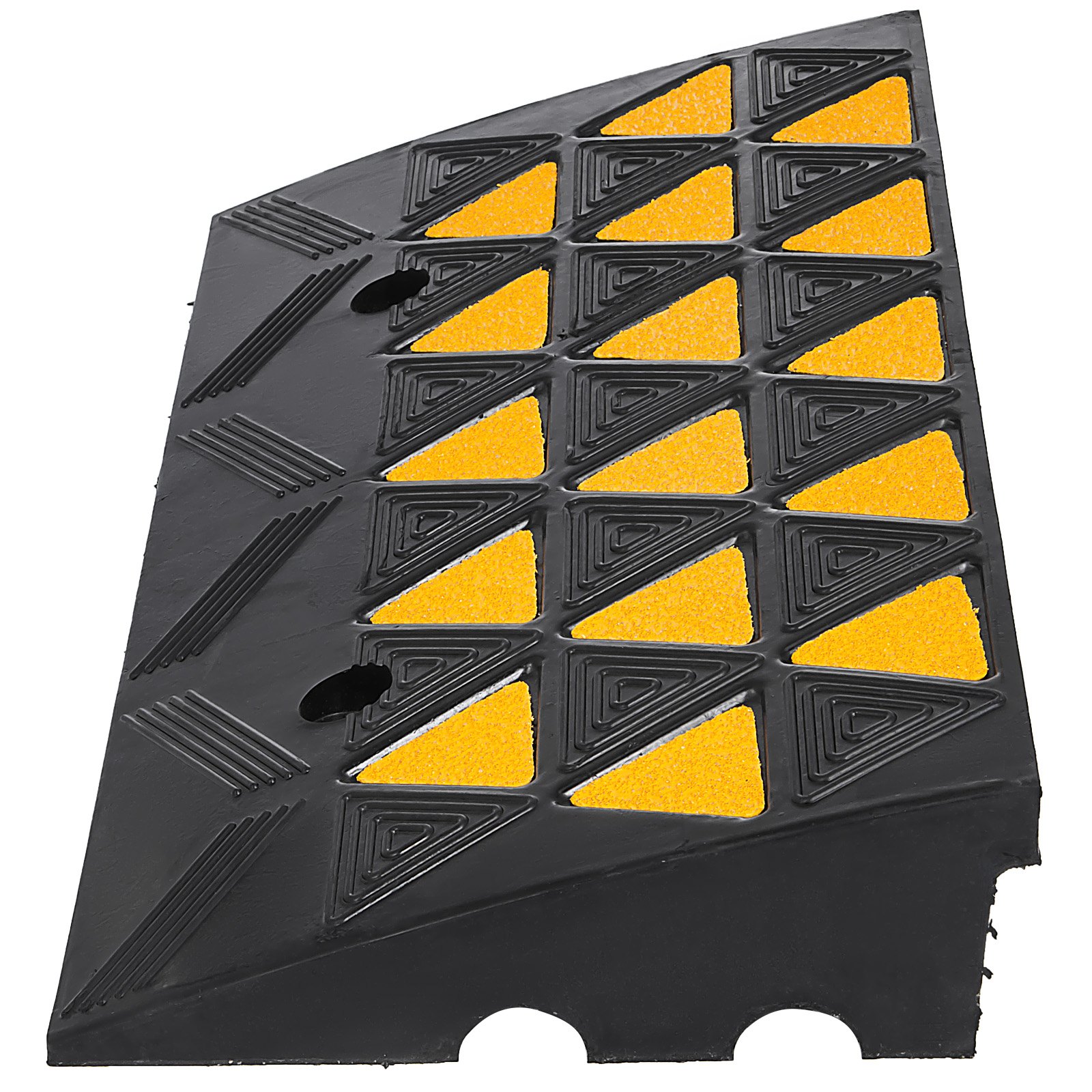 4" Height Heavy Duty Rubber Curb Ramp Load Capacity High Visibility Visible