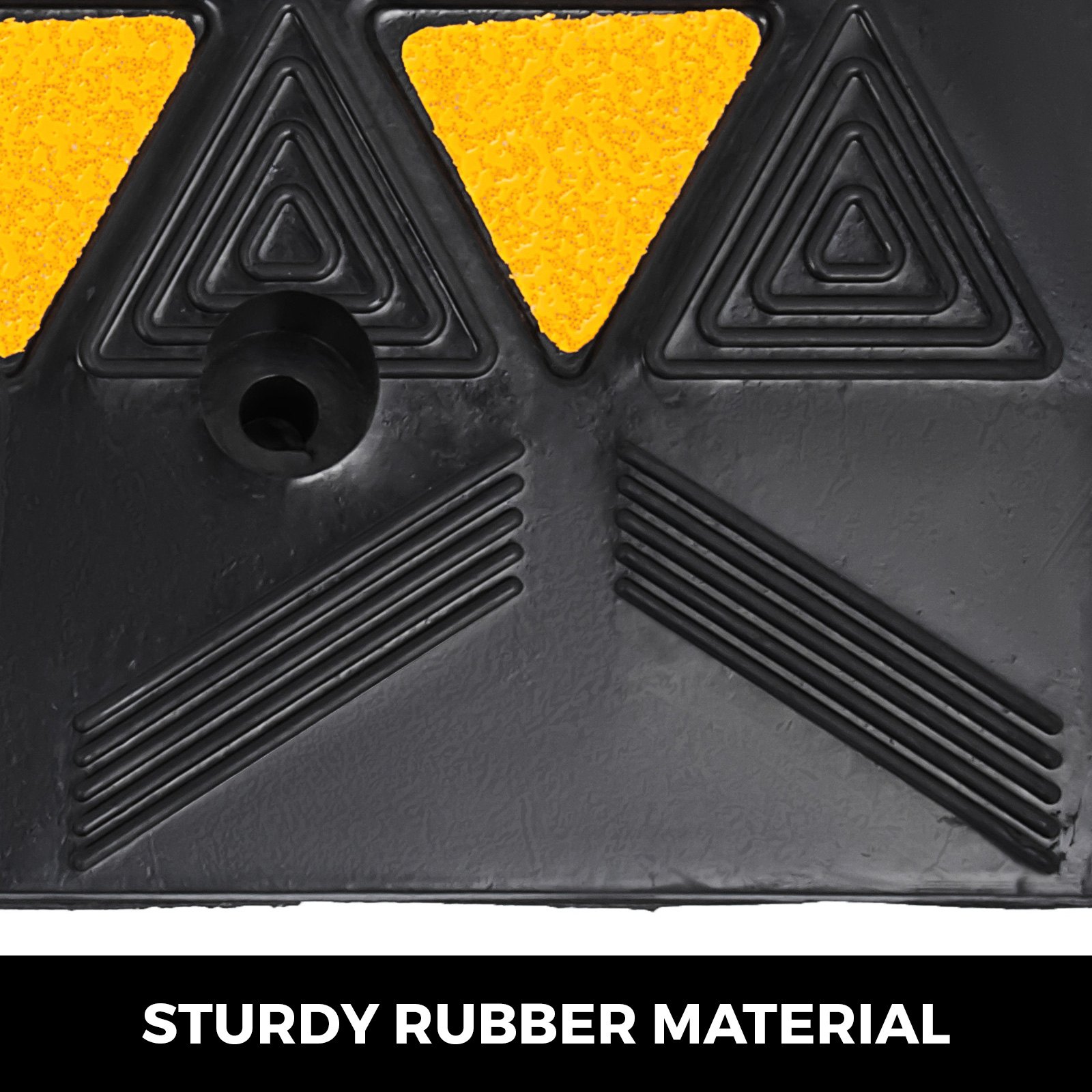 4" Height Heavy Duty Rubber Curb Ramp Load Capacity High Visibility Visible