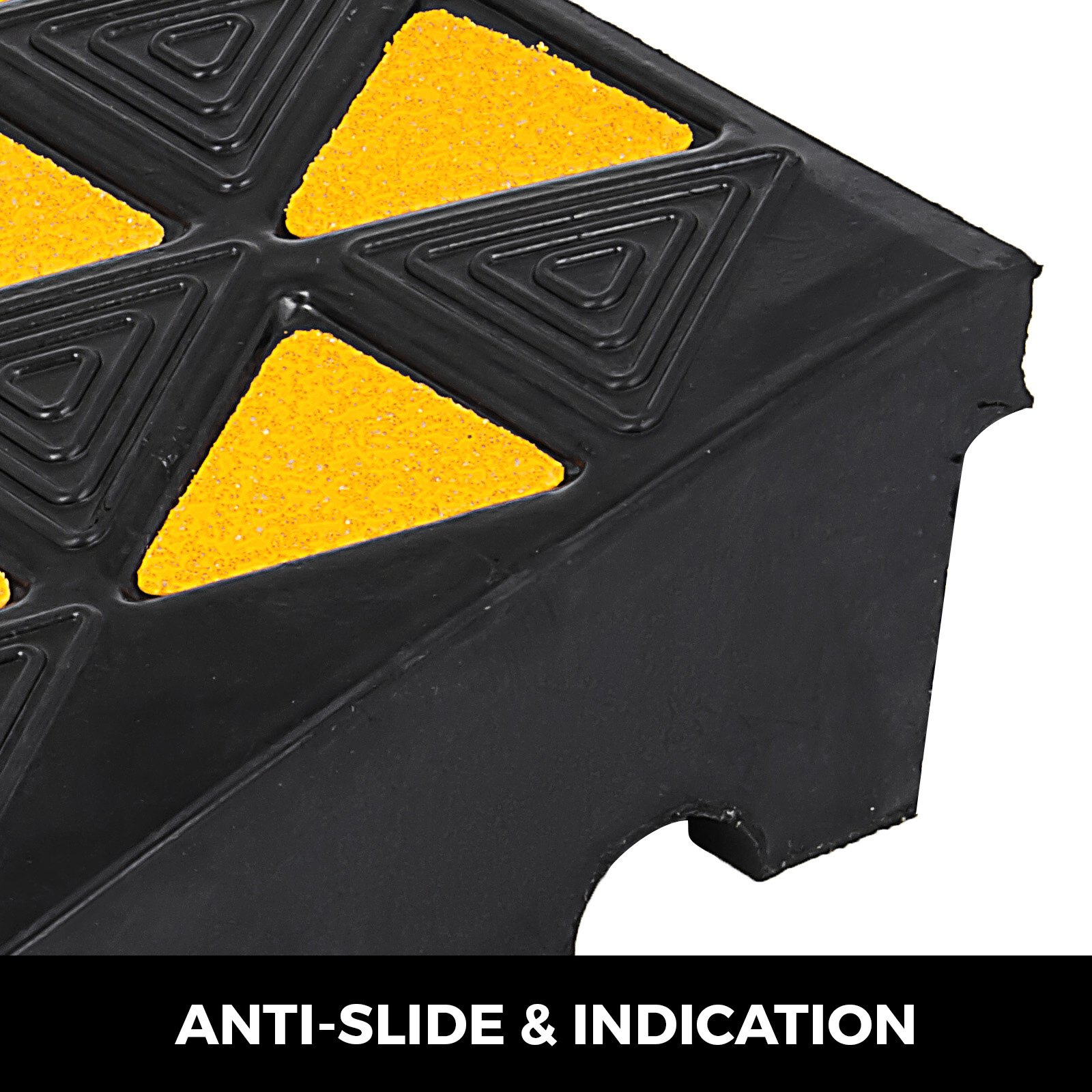 4" Height Heavy Duty Rubber Curb Ramp Load Capacity High Visibility Visible