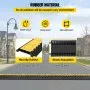 VEVOR Rubber Cable Guard, 3-Channel, 2 x 2.3 in - Durable Cord Protection Ramp for Driveways, 6600 lbs Capacity