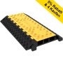VEVOR 3 Channel Rubber Cable Protector Ramp 94.5x50x8 cm Heavy Duty Cable Wire Cord Cover Ramp Speed Bump Driveway Hose Cable Ramp Protective Cover