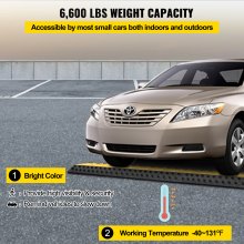 VEVOR 3 Channel Rubber Cable Protector Ramp Heavy Duty Cable Wire Cord Cover Ramp Speed Bump Driveway Hose Cable Ramp Protective Cover