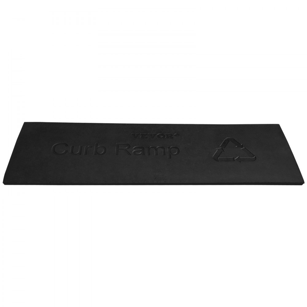 VEVOR Curb Ramp, 1 Pack Rubber Driveway Ramps, Heavy Duty 32000 lbs Weight Capacity Threshold Ramp, 2.6 inch High Curbside Bridge Ramps for Loading Dock Garage Sidewalk, Expandable Full Ramp Set