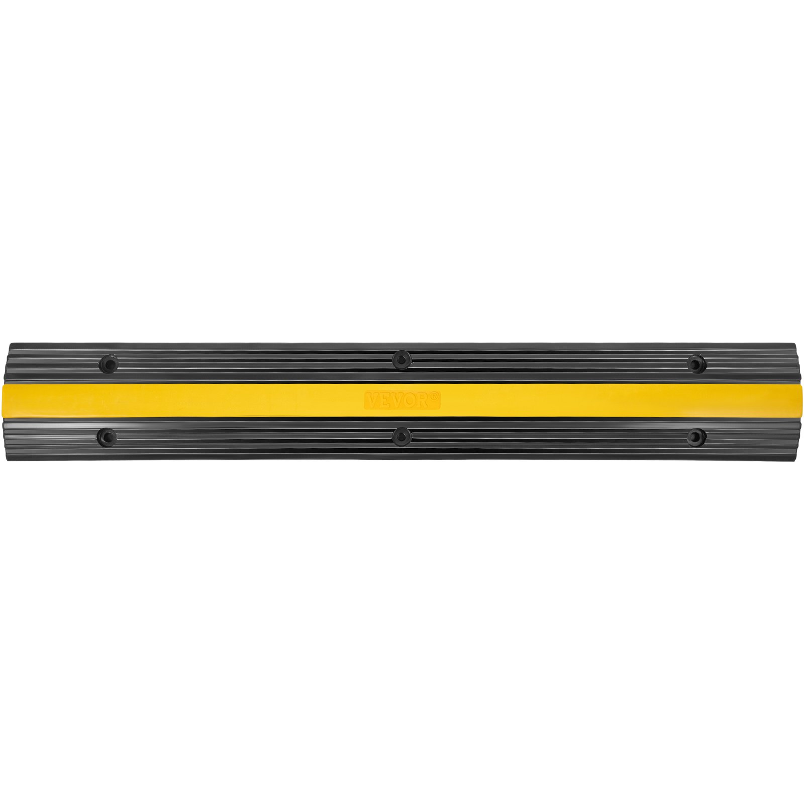 VEVOR Cable Protector Ramp, 3 Packs 1 Channels Speed Bump Hump, Rubber Modular Speed Bump Rated 18000 LBS Load Capacity, Protective Wire Cord Ramp Driveway Rubber Traffic Speed Bumps Cable Protector