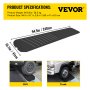 VEVOR Curb Ramp, 2 Pack Rubber Driveway Ramps, Heavy Duty 32000 lbs Weight Capacity Threshold Ramp, 2.6 inch High Curbside Bridge Ramps for Loading Dock Garage Sidewalk, Expandable Full Ramp Set