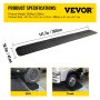VEVOR 3 Pack Curb Ramp,Rubber Driveway Ramps, Heavy Duty 32000 lbs Weight Capacity Threshold Ramp, 2.6 inch High Curbside Bridge Ramps for Loading Dock Garage Sidewalk, Expandable Full Ramp Set