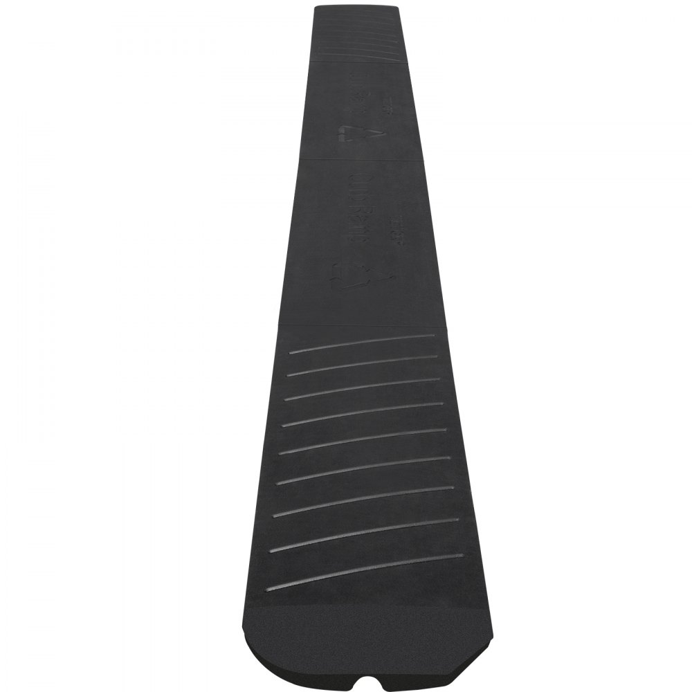 black VEVOR curb ramp with textured surface for enhanced traction and durability.