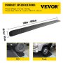 VEVOR Curb Ramp, 4 Pack Rubber Driveway Ramps, Heavy Duty 32000 lbs Weight Capacity Threshold Ramp, 2.6 inch High Curbside Bridge Ramps for Loading Dock Garage Sidewalk, Expandable Full Ramp Set