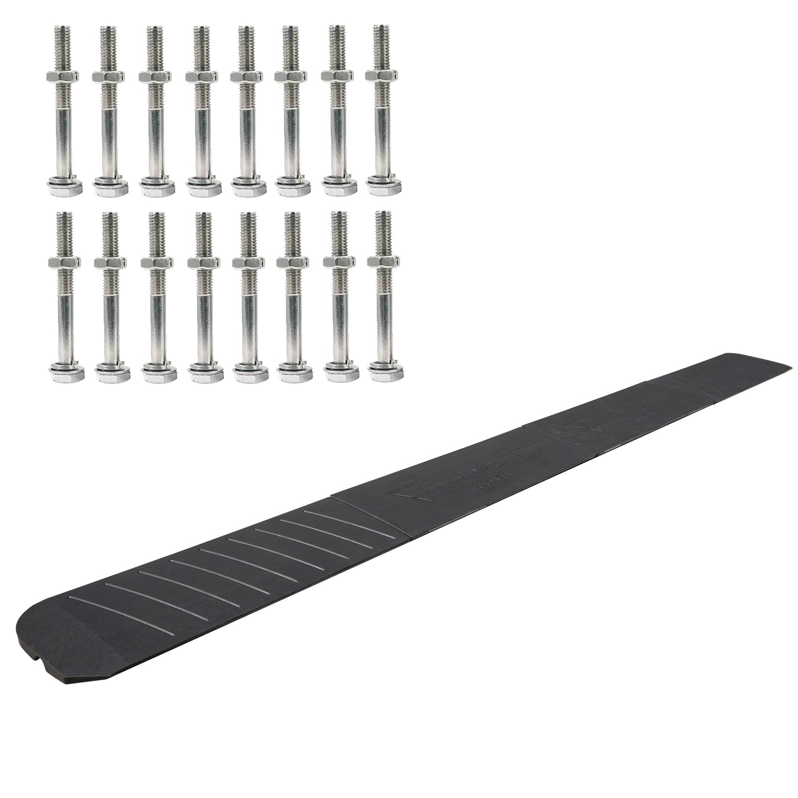 VEVOR curb ramp with bolts for installation.