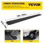 VEVOR Curb Ramp, 5 Pack Rubber Driveway Ramps, Heavy Duty 32000 lbs Weight Capacity Threshold Ramp, 2.6 inch High Curbside Bridge Ramps for Loading Dock Garage Sidewalk, Expandable Full Ramp Set