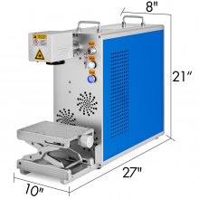 Máquina portátil da marcação do laser da fibra de vevor 20w para a marcação do metal e do não-metal com foco do laser (20w)