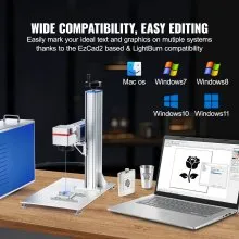 VEVOR Fiber Laser Marking Machine 30W LightBurn Compatible Fiber Laser Engraver