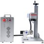 VEVOR Fiber Laser Marking Machine, 100W Compatible with LightBurn, MOPA Color Fiber Laser Engraver, 6.9" x 6.9" Working Area with Rotary Axis, Solid State Laser Machine for Aluminum Steel Jewelry Gold