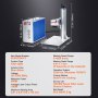 VEVOR Fiber Laser Marking Machine 100W Color Marking Engraver with Rotary Axis