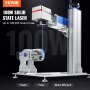 VEVOR Fiber Laser Marking Machine, 100W Compatible with LightBurn, MOPA Color Fiber Laser Engraver, 175 x 175 mm Working Area with Rotary Axis, Solid State Laser Machine for Aluminum Steel Jewelry