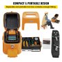 VEVOR AI-9 Fiber Fusion Splicer with 5 Seconds Splicing Time Melting 15 Seconds Heating 7800mah Fusion Splicer Machine Optical Fiber Cleaver Kit for Optical Fiber & Cable Projects