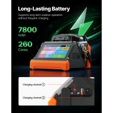VEVOR Fiber Fusion Optic Splicer 6 Motors Core & Clad Alignment 5" Touch Screen