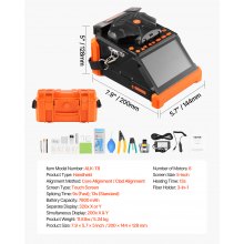 VEVOR Fiber Fusion Optic Splicer 6 Motors Core & Clad Alignment 5" Touch Screen