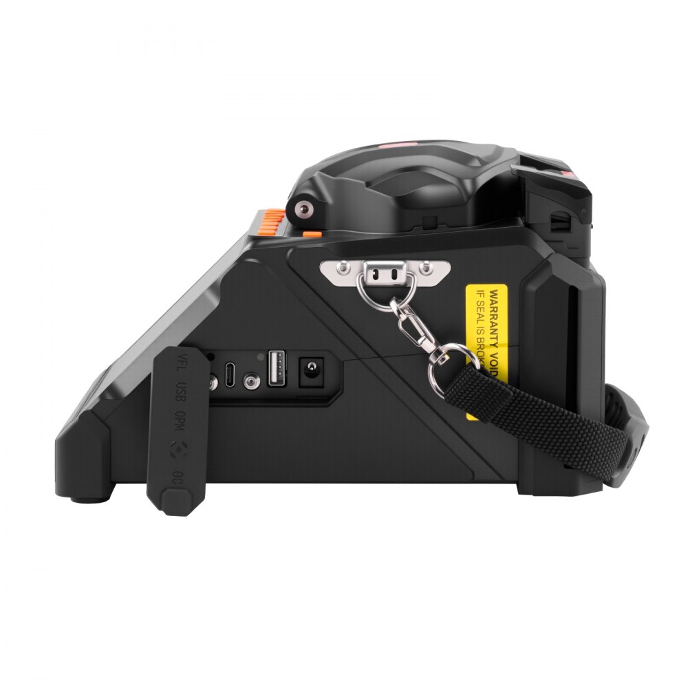 VEVOR Fiber Fusion Splicer 6 Motors, Core & Clad Alignment Fibers Optic Splicer with 6s Fast Splicing and 13s Heating, 5" LCD Screen, 3 in 1 Fiber Holder, 7800mAh Battery for SM MM DS NZDS Fibers