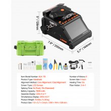 VEVOR Fiber Fusion Optic Splicer 6 Motors Core & Clad Alignment 5" LCD Screen