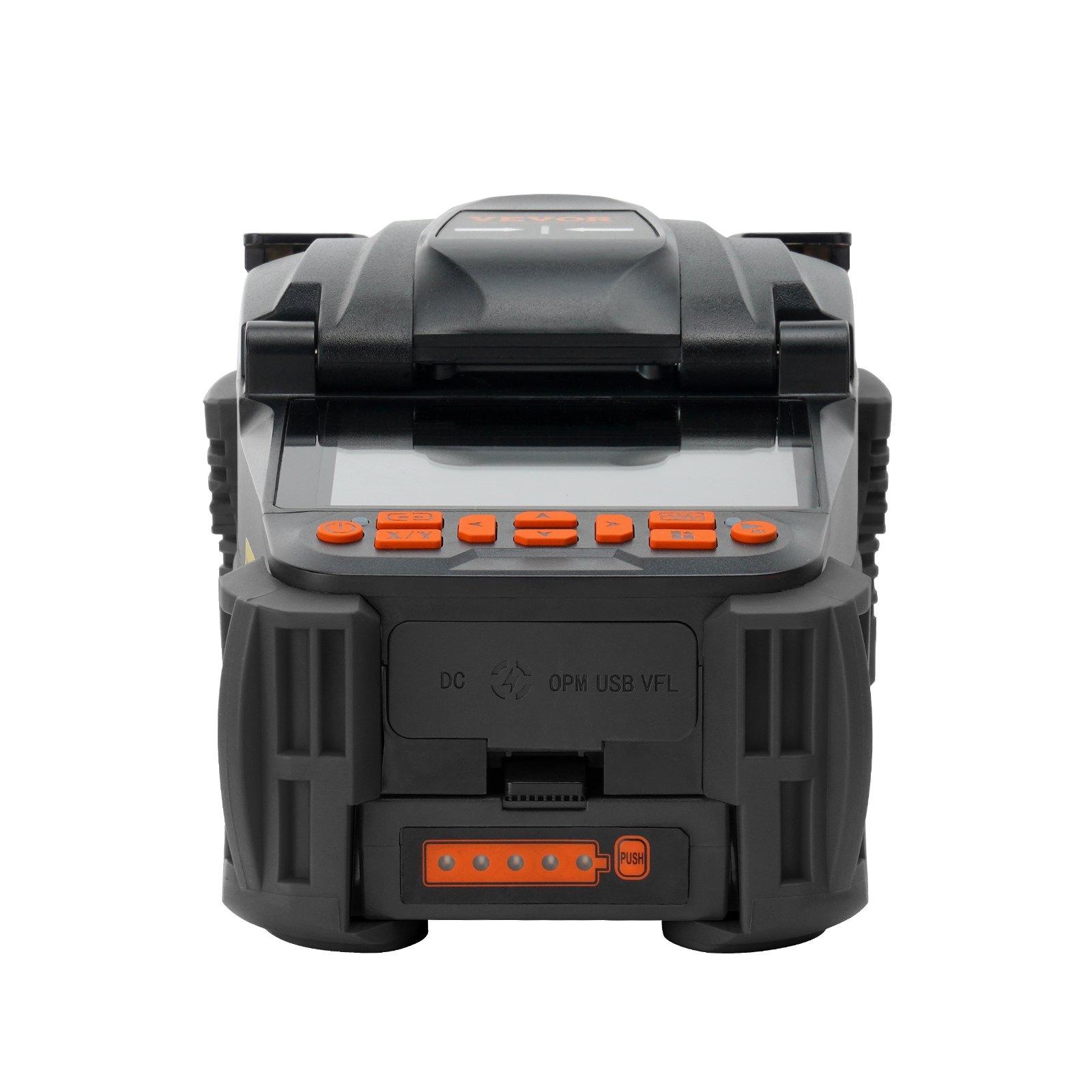 VEVOR Fiber Fusion Splicer 6 Motors, Core Alignment Fiber Optic Fusion Splicer with 4" Digital LCD Screen, Image Storage, 3 in 1 Auto Focus Optical Fiber Holder Cleaver Kit 5-6s Splicing 9-25s Heating