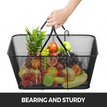 VEVOR Mesh Shopping Baskets with Handles Metal Shopping Basket 12PCS Portable