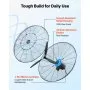 VEVOR Wall Mount Fan, 30 in Wall Mounted Hanging Fan with Oscillating & Mist, IP44-rated, 3-Speed, Powerful Air Reach, Mechanical Control, Long Airflow for Industry, Commercial, Garage, Workshop, Gym