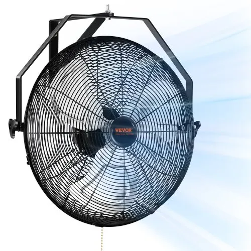 VEVOR Wall Fan, 57cm Waterproof Wall Fan, 3 Speeds, 4150 CFM, Commercial Residential Fan for Cooling Warehouse, Greenhouse, Workshop, Patio, Black