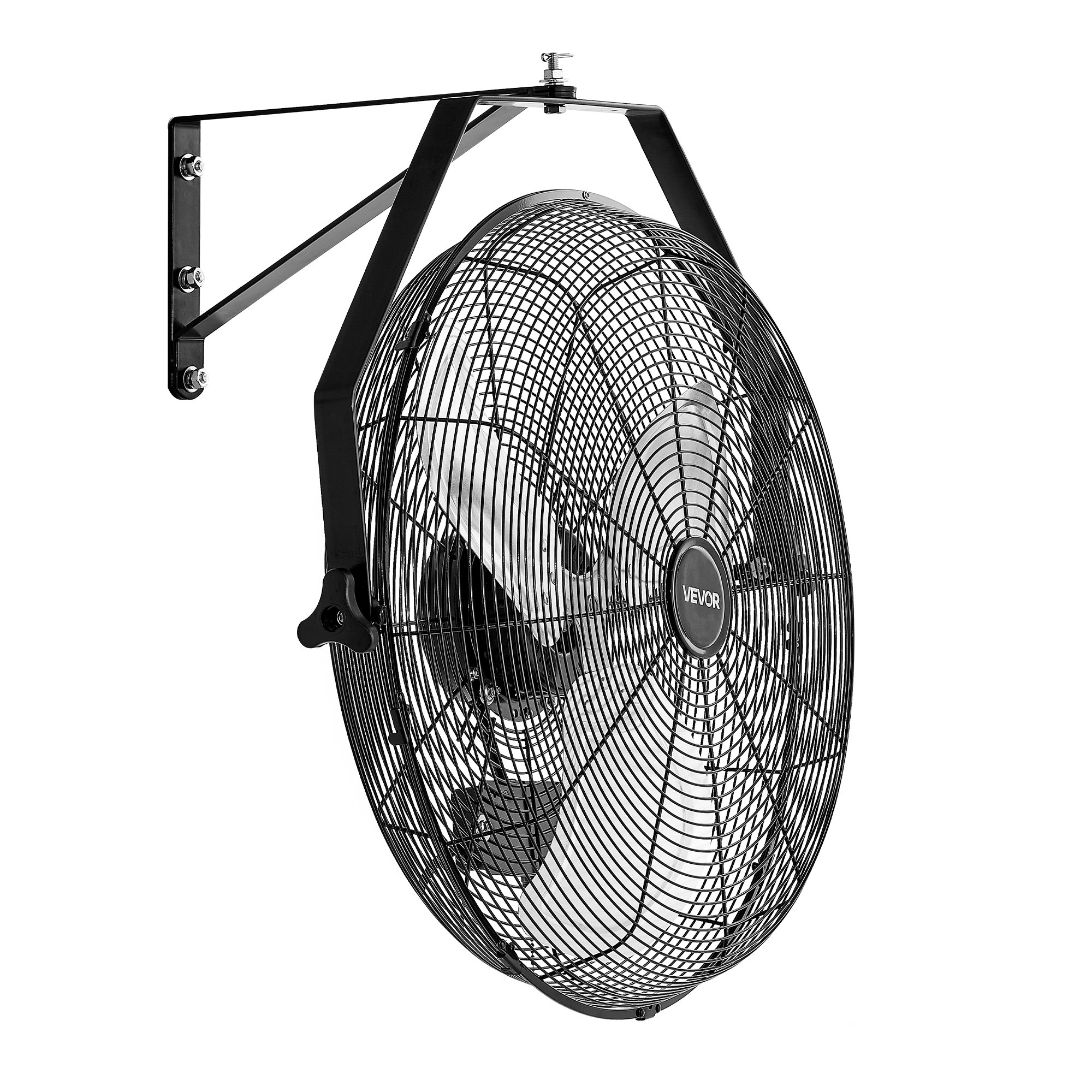 VEVOR 615mm Industrial Wall Mount Fan 3 Speed 4650 CFM for Garage Greenhouse