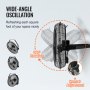 VEVOR wall mount fan with 360° rotation, wide-angle oscillation, and manual adjustment.