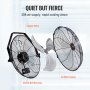 VEVOR wall mount fan with copper motor, double ball bearings, and all-metal casing for powerful cooling.