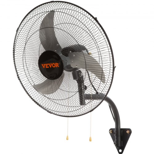 VEVOR Wall Mount Fan, 18 Inch, 3-speed High Velocity Max. 4000 CFM Oscillating Industrial Wall Fan, Commercial or Residential for Warehouse, Greenhouse, Workshop, Patio, Basement, Black, ETL Listed