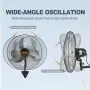 VEVOR Wall Mount Fan, 20 Inch, 3-speed High Velocity Max. 4650 CFM Oscillating Industrial Wall Fan, Commercial or Residential for Warehouse, Greenhouse, Workshop, Patio, Basement, Black, ETL Listed